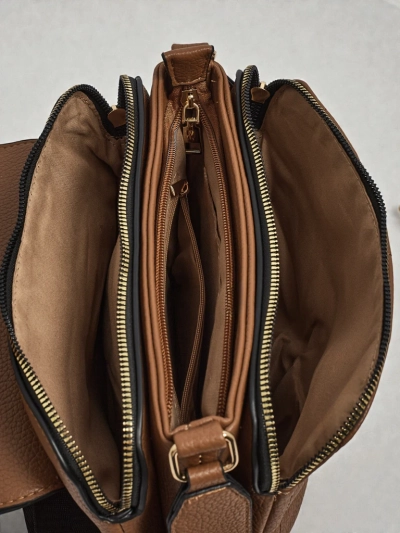 Cassiopeia lysebrun elegant skinnveske for kvinner