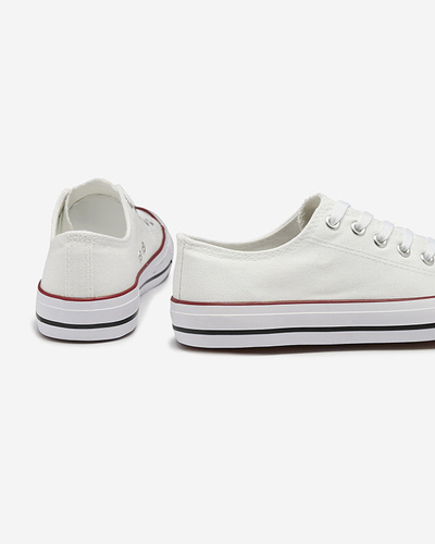 White women's classic lace-up sneakers Ogisa - Footwear