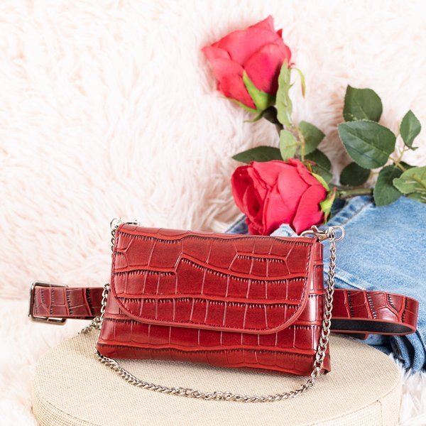 Burgundijas čūskādas nieres soma - Aksesuāri