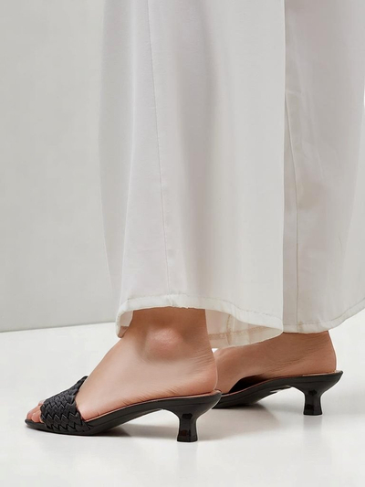 Callista Nero Sandals – Black women's eco-leather stilettos, summer