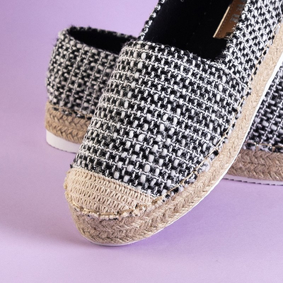 Women's black tweed espadrilles Elizabet - Footwear