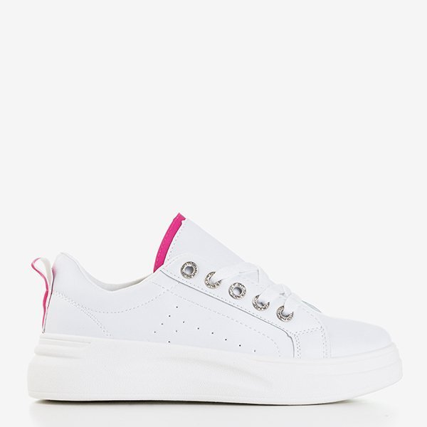 White and fuchsia women's Cathleen sneakers - Footwear