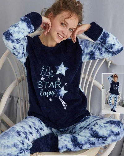 Royalfashion Sieviešu pidžamas a'la Fleece Life Star Enjoy
