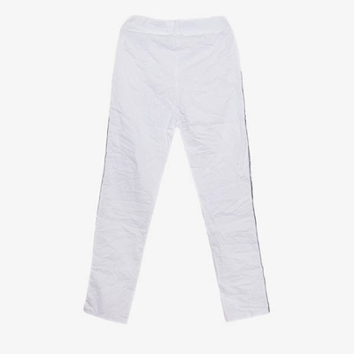 White sweatpants with stripes - Clothing 1