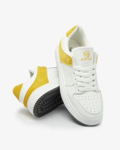Royalfashion Mustard white women's sports shoes Elevace