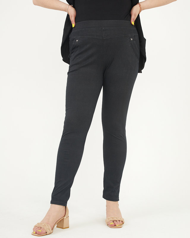 Black women's PLUS SIZE treggings - Clothing