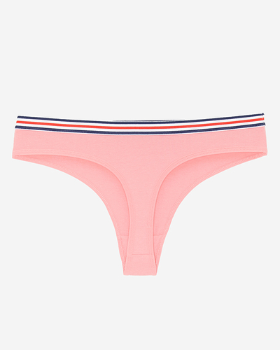 Coral women's thong with print - Underwear