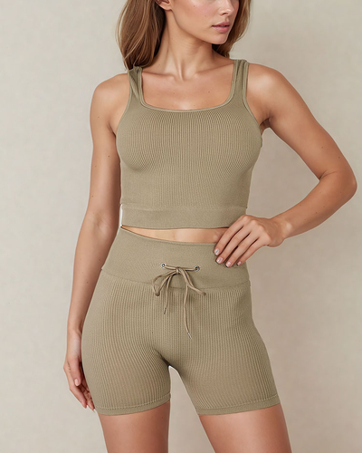 Royalfashion Women's ribbed sports set