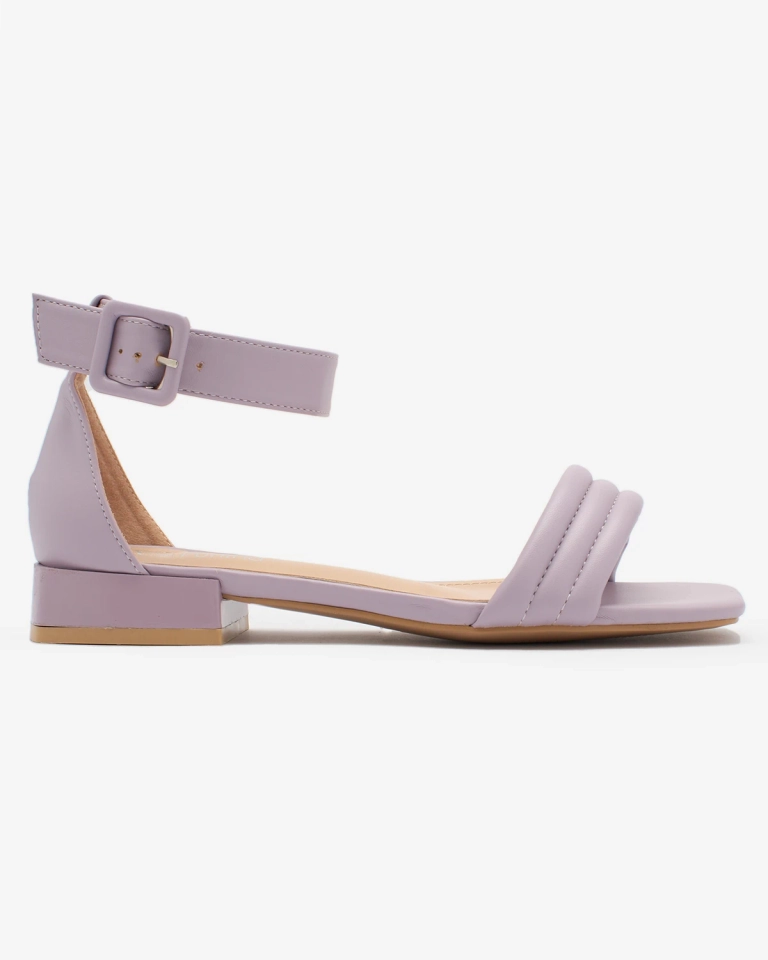 Royalfashion Фиолетовые сандалии Laylin на низком каблуке