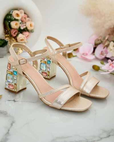 Royalfashion Sieviešu sandales Solepte rhinestone post