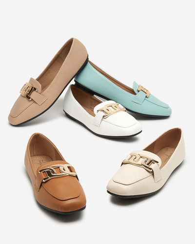 OUTLET Women's moccasins in white Melukia - Footwear