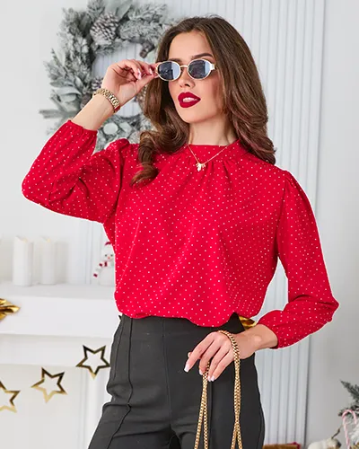 Royalfashion Sieviešu blūze ar rhinestones