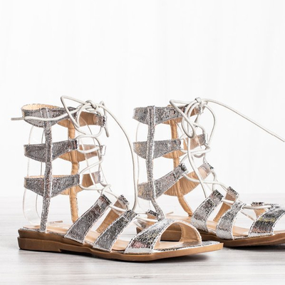 Aduss silver Roman sandals - Footwear 1
