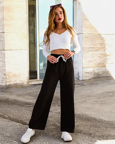 Royalfashion Sieviešu platās ripveida bikses