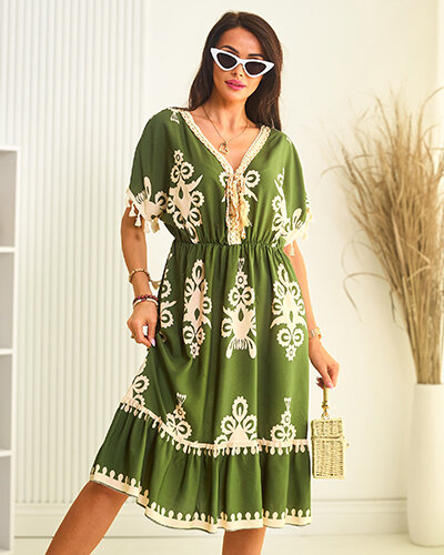 Royalfashion Женское хлопковое платье a'la boho