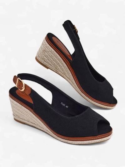 Royalfashion Women's wedge sandals without toes Tafenis