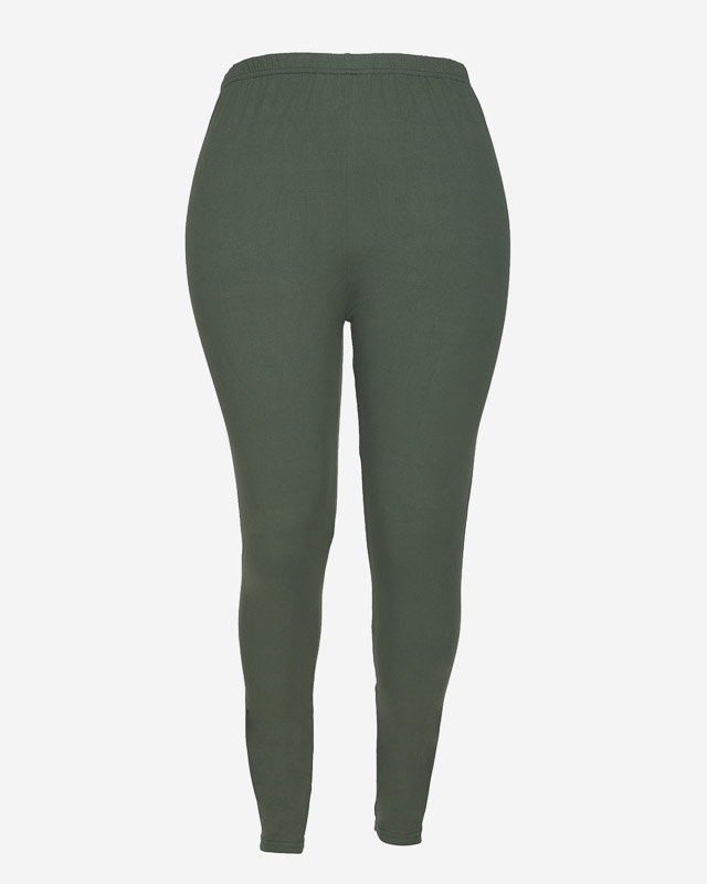 Dark green women's bamboo leggings PLUS SIZE - Clothing