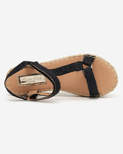Umilla black women's flat sandals - Footwear