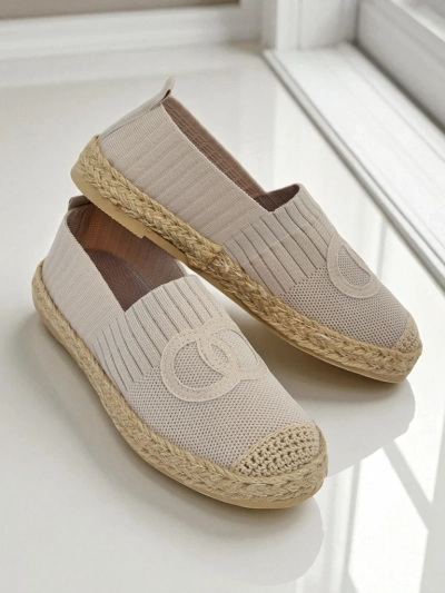 Aurelia Royalfashion Espadrilles Beige - Flat slip-on women's shoes