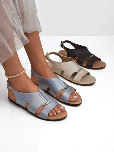 Royalfashion Women's Flat Sole Comfort Sandals