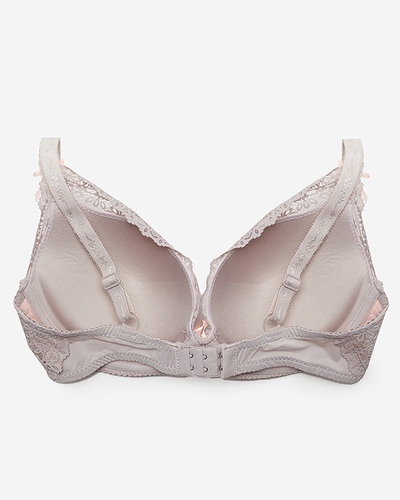 Pink and gray women's lace bra - Underwear