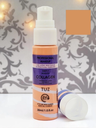 Moisturizing two-color face foundation with collagen Warm Beige