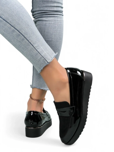 Royalfashion Women's Patent Moccasins Afidale