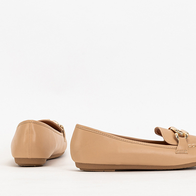 Light brown women's eco leather loafers Zolli- Footwear