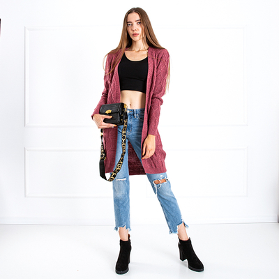 Темно-розовый женский кардиган (Турция)