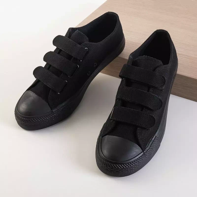 OUTLET Black women's sneakers with Velcro Lani - Footwear