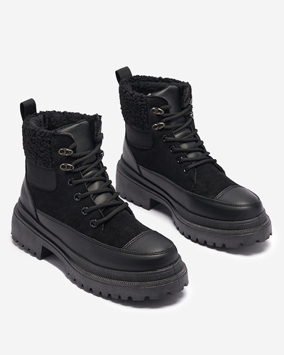 OUTLET Black women's insulated trapper boots Norisis - Footwear