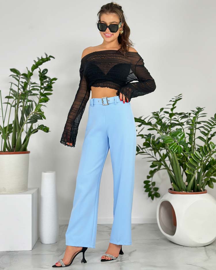 Royalfashion Sieviešu platās auduma bikses