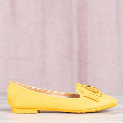 Taussima yellow fringed moccasins - Footwear