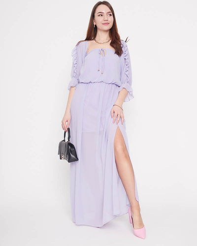Sieviešu violeta spāņu maxi kleita - Apģērbs