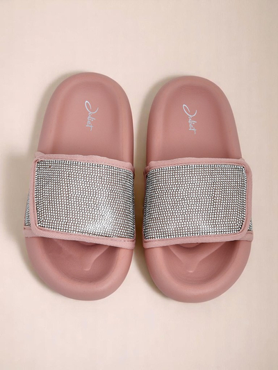 Royalfashion Women's Flat Sole Flip Flops Sparkle Step