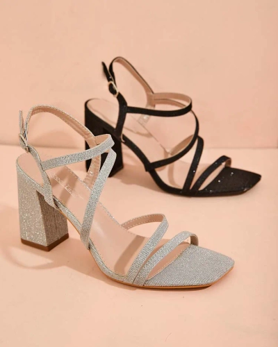 Royalfashion Women's Glitter Ivonna Stiletto Sandals