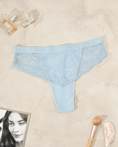 Royalfashion Blue lace women's bra briefs