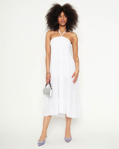 White PLUS SIZE midi dress - Clothing