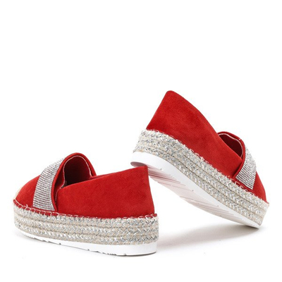 Red espadrilles on the Fiorda platform - Footwear