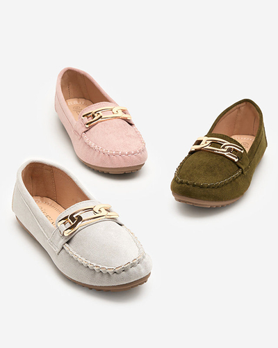 OUTLET Eco-suede, gray Viatu moccasins - Footwear