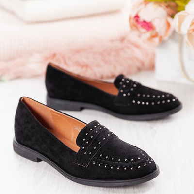 Black loafers with Paulete jets - Footwear