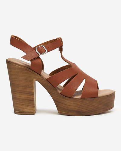 Camel women's high-heeled sandals Mianka - Footwear