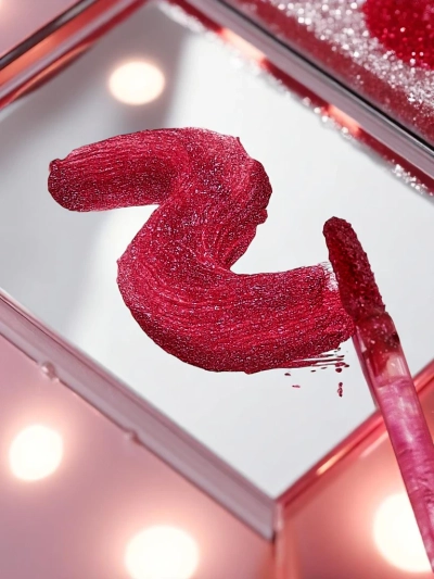 2-in-1 Glitter Lip Gloss and Clear Lip Gloss Ruby Woo