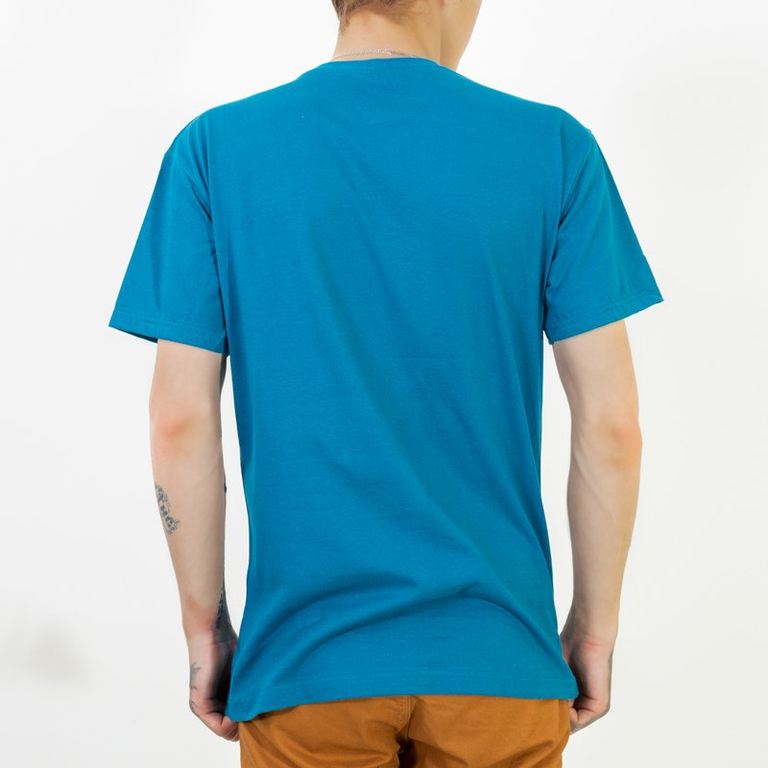 Turquoise Cotton Men's Car-Print T-Shirt - Clothing