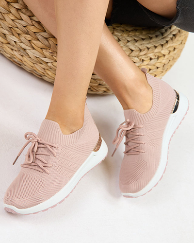 OUTLET Pink women's sports shoes Ferroni - Footwear