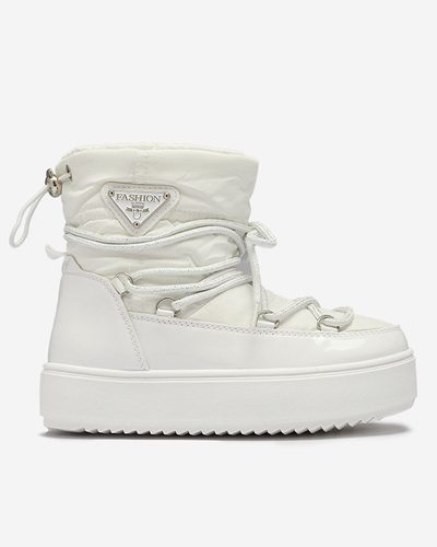 White children's slip-on snow boots Asifa - Footwear