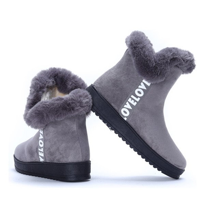 Szare śniegowce Viola - Obuwie