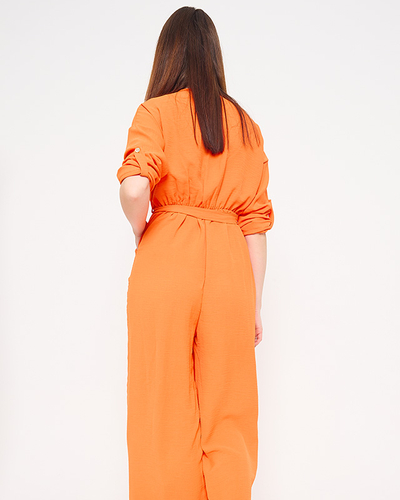 Orange women's long jumpsuit - Clothing