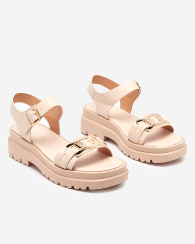 Beige women's sandals Blascita - Footwear