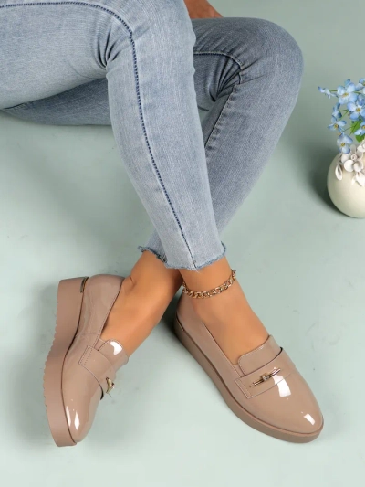 Royalfashion Women's patent loafers Arefel